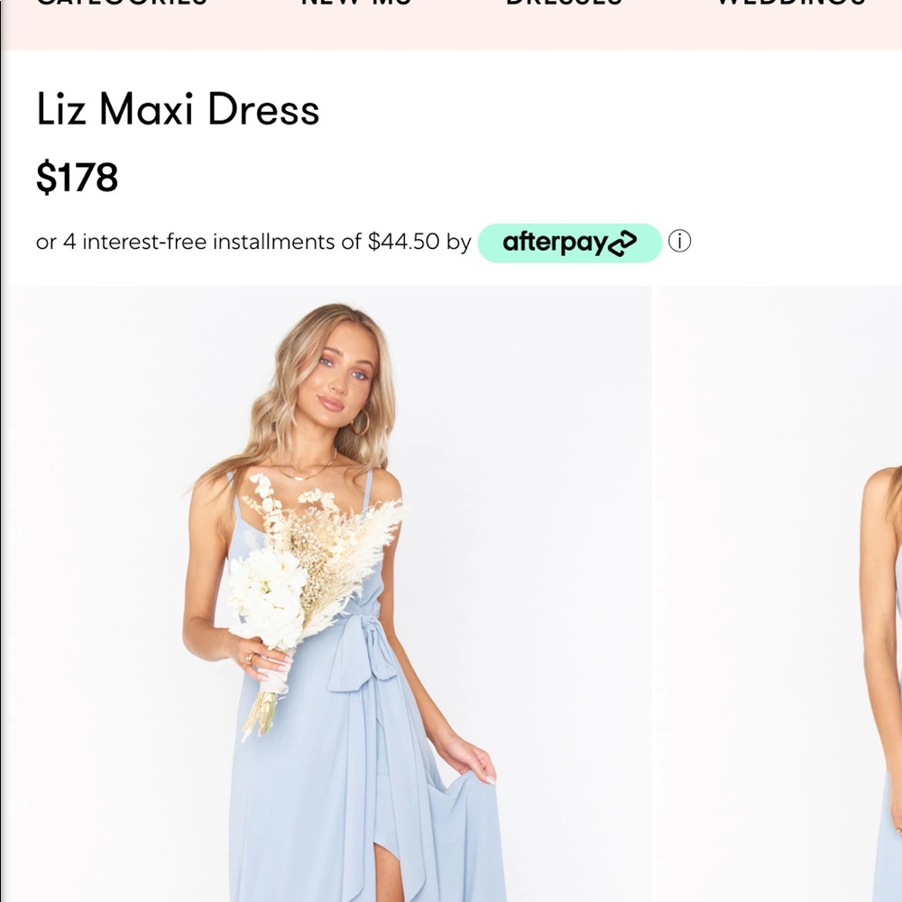 Show Me Your Mumu Liz Maxi Dress in Steel Blue Chiffon
